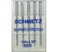 Lot de 5 aiguilles Schmetz pour machine à coudre - Super Stretch - HA x 1 SP - Numéro 65