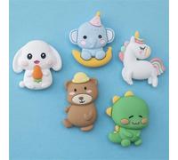 Lot de 5 aimants de réfrigérateur mignons animaux de dessin animé - Dinosaure, éléphant, ours, sirène, tableau blanc - Pour réfrigérateur, cuisine, bureau, décoration amusante
