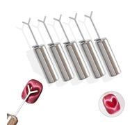Lot de 5 aimants en forme de cœur pour vernis gel œil de chat, bâtons magnétiques avec guide en forme de Y pour ongles, kit de manucure à faire soi-même, bâtons magnétiques professionnels pour salon