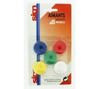 Lot De 5 Aimants Ronds Diamètre De 27 Mm - Assortiment - Sign