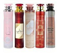 Lot de 5 Air Freshener 300ML*5 (+Ameerat Al Arab+Fakhar+Badee Al Oud Sublime+Ameerat Al Arab Prive Rose) Parfum d'intérieur - YARA Air Freshener 300ML Parfum d'intérieurNote de tête : Héliotrope, Mand