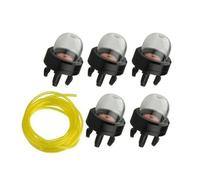 Lot de 5 amorceurs de Carburant avec Tuyau de 1 m et Poire à Clipser, compatibles avec Les tronçonneuses et débroussailleuses.