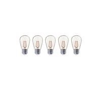 Lumisky Ampoules LED E27 Party Bulb Filament – Lot de 5, blanc chaud, H9 cm, compatible guirlande