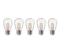 Lumisky Ampoules LED E27 Party Bulb Filament – Lot de 5, blanc chaud, H9 cm, compatible guirlande