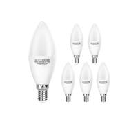 Aigostar - Ampoule LED E14 C37, 9W équivalent 62W, 840 Lumen, Blanc Chaud 3000K, CRI>80, Lot de 5