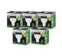 Lot de 5 Ampoules Led GU10 7W Smart Dimmable - LAMPESECOENERGIE - Blanc Chaud - Réflecteur - Spot - Classe G