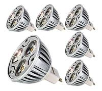 Lot de 5 ampoules LED MR16 GU5,3 3 W Blanc chaud 3000 K Ra 80 haute IRC, pas d'effet stroboscopique, AC DC 12 V 240 lm Équivalent à une ampoule à incandescence 25 W Angle d'éclairage 30°