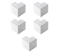 Lot de 5, angle extérieur, courbe 90°, pour mini-canalines 40 x 25 mm, blanc, en PVC, technopolymère haute résistance, mini canalines, canal pour câbles électriques, système électrique