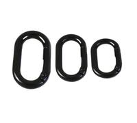 Lot de 5 Anneaux à Ressort ovales en métal - Crochets à Boucle en Alliage de Zinc for Sacs à Main, Porte-clés et Accessoires de Bricolage(Black,32mm)