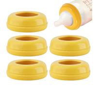 Lot de 5 anneaux à visser pour biberons - Anneaux de rechange pour biberons à col large - Accessoires anti-fuite adaptés à un usage alimentaire - Bague De Biberon - Anello Per Biberon - Rosca Para