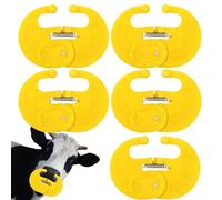 Lot de 5 anneaux de nez Weaner Weaner Weaner - Outils d'élevage de bétail à la ferme, kits d'arrêt de traite épais contre la succion
