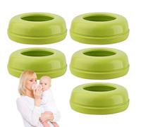 Lot de 5 anneaux de rechange pour biberon, colliers à vis, étanches en polypropylène de qualité alimentaire, | Accessoires universels pour biberon