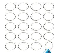 Lot de 5 Anneaux de Reliure en métal de 7,6 cm, faciles à Ouvrir et à Fermer, Crochets de Rideau de Douche, Anneaux de Porte-clés circulaires à charnière pour travaux manuels, Cartes