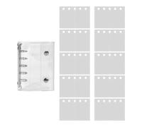 Lot de 5 anneaux en papier à feuilles lâches avec couverture en PVC transparente - Feuilles pour cahier à anneaux 10 | Activités créatives pour les fêtes d'anniversaire, les voyages aériens et