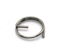 Lot de 5 anneaux fendus en acier inoxydable A4 de qualité marine (2 mm d'épaisseur x 25 mm de diamètre extérieur)