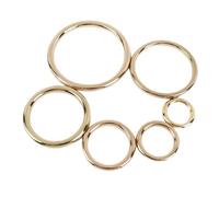 Lot de 5 Anneaux métalliques en Forme de O - Boucles à Clip en Alliage de Zinc de 4 mm d'épaisseur for Sangles, idéales for Les Bagages, Les Sacs à Main et Le Bricolage.(Gold,4mmx60mm)