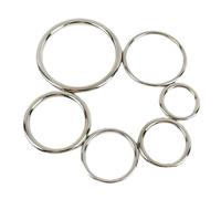 Lot de 5 Anneaux métalliques en Forme de O - Boucles à Clip en Alliage de Zinc de 4 mm d'épaisseur for Sangles, idéales for Les Bagages, Les Sacs à Main et Le Bricolage.(Silver,4mmx35mm)