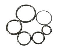 Lot de 5 Anneaux métalliques en Forme de O - Boucles à Clip en Alliage de Zinc de 4 mm d'épaisseur for Sangles, idéales for Les Bagages, Les Sacs à Main et Le Bricolage.(Gunblack,4mmx45mm)