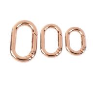 Lot de 5 Anneaux métalliques ovales à Ressort - Clips de Boucle en Alliage de Zinc Durable for Sacs à Main, Porte-clés et Accessoires de Bricolage(Rosegold,20mm)