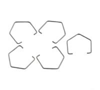 Lot de 5 anneaux pression en métal pour Kestrel Valiant pour moulinet Eagle II en forme de goutte d'eau - Ressort de rechange pour circlip de roulement Argenté (5 pièces)
