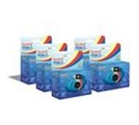 GT PHOTO GT27WP Realishot Splash - Pack de 5 Appareils Photo Jetables Étanches, 27 Photos, 35mm, 4K Ultra HD, Waterproof - Bleu