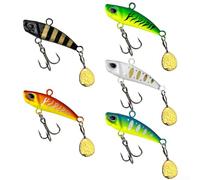Lot de 5 appâts vibrants en métal pour une action constante Vitesse de récupération variable et profondeur d'eau (20 g)