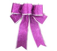 Lot de 5 Arcs de Noël 25cm Pailleté Décoration pour Arbre Table | Tissu pailleté différentes couleurs pour idéal pour sapin couronne hôtel restaurant bureau ajouter éclat à pour la pour fête