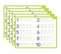 Lot de 5 Ardoises rigide effaçable à sec Chiffres ET Calculs Médium 32 x 42 cm