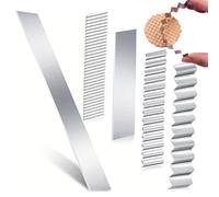 Lot de 5 argiles à modeler ergonomiques 10,2 cm | Acier inoxydable pour la sculpture de poterie, l'argile à modeler, les projets de bricolage, la modélisation en céramique