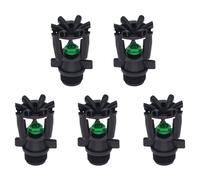 Lot de 5 arroseurs de jardin à filetage mâle, rotation automatique à 360 °, buse d'arrosage pour pelouse, serre, légumes, cultures, ensemble B