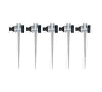 Lot de 5 arroseurs de pelouse en métal pour cour, arroseur de pelouse à pulsation robuste pour pelouse, pelouse, terrasse, jardin
