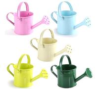 Lot de 5 arrosoirs pour Enfants, Mini arrosoirs en métal avec Bord Lisse et poignée Confortable, Petit Pot pour Plantes d'intérieur, décoration de Jardin (Couleurs Pastel) ;1 ;1