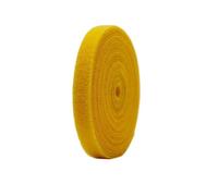 Lot de 5 attaches de câbles autocollantes réutilisables en nylon pour bureau, ordinateur, câbles de données et plantes - Outil de gestion des câbles essentiel (jaune, 10 mm)