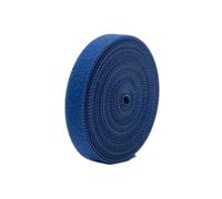 Lot de 5 attaches de câbles autocollantes réutilisables en nylon pour bureau, ordinateur, câbles de données et plantes - Outil de gestion des câbles essentiel (bleu, 15 mm)