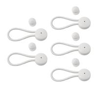 Lot de 5 attaches de cordon élastique avec bouton pour tente, bateau, yacht, housse de camping-car, camping et utilisation en extérieur, nylon + boucle élastique en caoutchouc, 9 cm fixe/13 cm de long