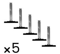 Lot de 5 attaches tablier souple tube ZF - L 142 mm - Pour lame 8mm