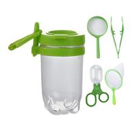 Lot de 5 attrape-insectes pour enfants, ensemble d'explorateur de la nature avec pot de poche, filet à insectes, pince à épiler et loupe, outils d'éducation scientifique en plein air, équipement de