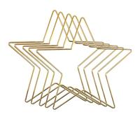 Lot de 5 attrape-rêves en métal - Cadre en métal - Étoile - Pour bricolage - 20 cm - Kit d'attrape-rêves en métal - Couronne de fleurs en forme de pentagramme - Pneus pour Thanksgiving, Noël, Nouvel