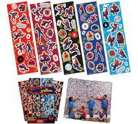 Lot de 5 autocollants de fenêtre de Noël Spider-Man | 65 autocollants réutilisables en PVC pour verre, portes et miroirs | Décorations de Noël amovibles pour la maison, le magasin, le bureau et la