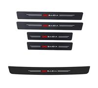 Lot de 5 autocollants de protection de seuil de seuil de porte de voiture compatibles avec Dacia Logo Duster Spring Logan Sandero Jogger Lodgy Bigster Dokker Accessoires (Color : 5PCS NEW For DACIA)