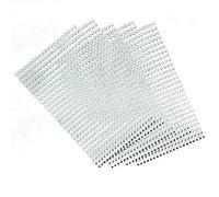 Lot de 5 autocollants décoratifs en strass pour téléphone portable - Blanc