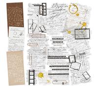 Lot de 5 autocollants esthétiques pour partitions de musique, bande de film, graffiti, avec texte de lettre rétro, note antique, papier décoratif pour journal, création de cartes, collage (Adam)