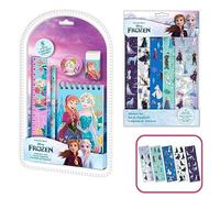 Lot de 5 autocollants La Reine des Neiges et 5 feuilles d'autocollants pour décoration de chambre d'enfant, accessoires de rentrée scolaire d'une crèche de 3 ans et plus