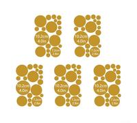 Lot de 5 autocollants muraux à pois pour une application facile dans les espaces des enfants (cercle marron)