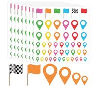 Lot de 5 autocollants pour carte de localisation - Pointeur de carte - Marqueurs de sites d'aventure - Marqueurs de destination de voyage - Projet fait à la main (étiquette d'adresse)