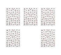 Lot de 5 autocollants pour ongles de fruits - Motifs respirants - Décoration de port - Autocollants pour femmes - Peau sensible - Autocollants pour ongles sûrs
