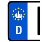 Lot de 5 autocollants pour plaque d'immatriculation Doigt d'honneur