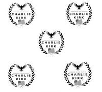 Lot de 5 autocollants « The Shooting of Charlie Kirk », « Never Forget Charlie Kirk », utilisés pour voitures, murs, camions, casiers, fenêtres, étuis de téléphone, ordinateurs portables, boîtes aux
