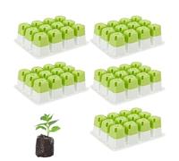 Lot de 5 bacs de démarrage réutilisables en silicone pour semis - Pour cultiver des plantes d'intérieur