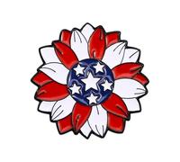 Lot de 5 badges de campagne présidentielle de dessin animé, carte et rayures, corsage, épinglette en émail pour le jour de l'indépendance, statue de badge en alliage émaillé, épingle à dos